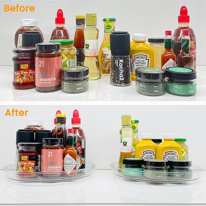 vacane 2 Pack Clear Lazy Susan Organizer Turntable - Image 2