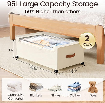 Yecaye 95 L Under Bed Storage - Image 2