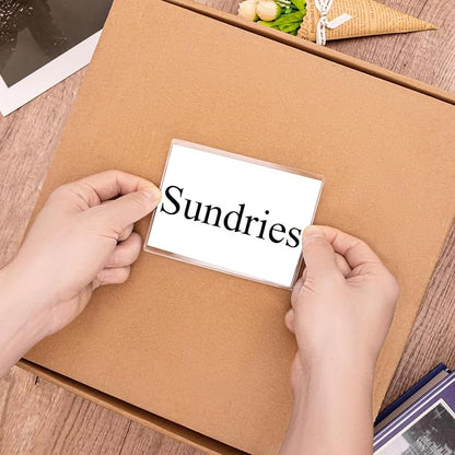 36 Pack 3.5" x 4.7" Self-Adhesive Label Holders Index Card Pockets - Image 5