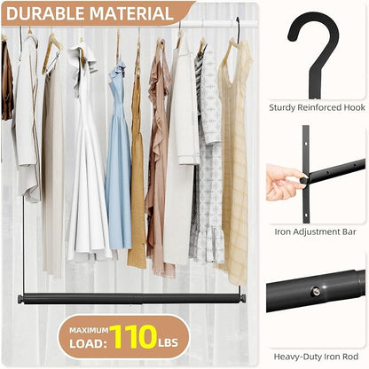 STORAGE MANIAC Adjustable Closet Rod - Image 3