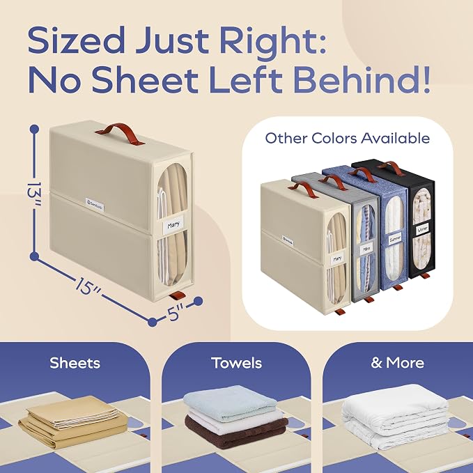 8x Bed Sheet Organizer Storage Boxes - Image 4