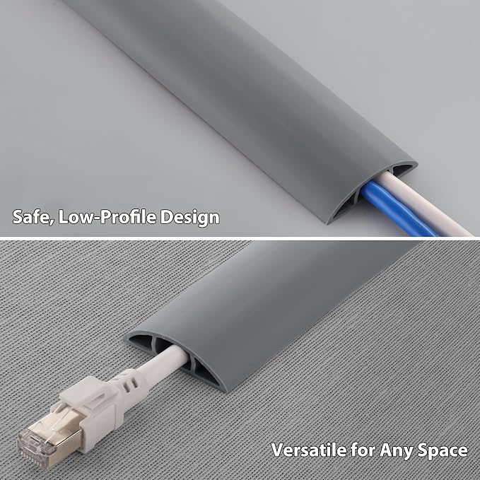 ZhiYo 10ft Cord Covers for Wires on Floor, Cord Hider Floor Hide Extension Cords - Image 3