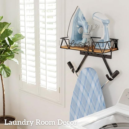 PERFNIQUE Ironing Board Holder Wall Mount, Ironing Board Hanger, Iron Board - Image 5
