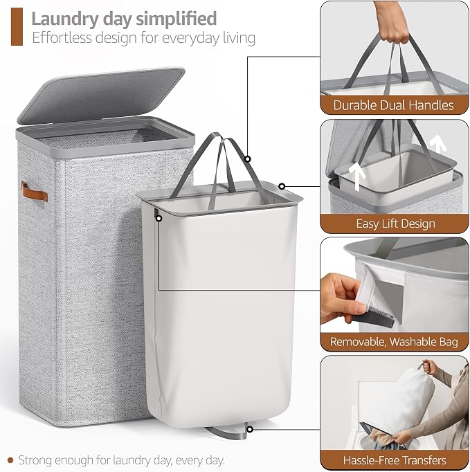 Sorbus Laundry Hamper with Lid - Image 5
