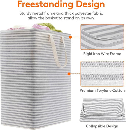 Lifewit 2 Pack Laundry Basket 125L Each, Collapsible Clothes Hamper - Image 2