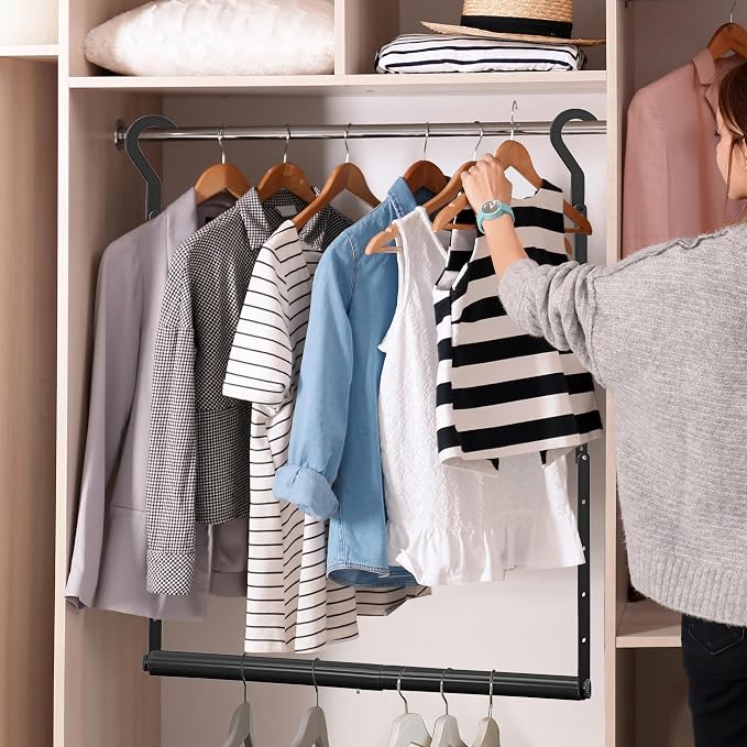 Adjustable Hanging Closet Rod, Heavy Duty Closet Rods - Image 7