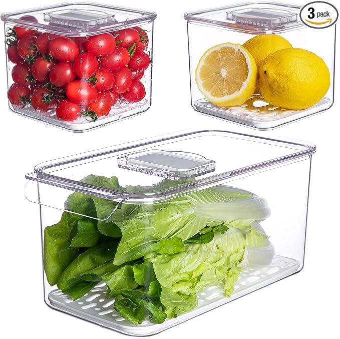 vacane Fresh Produce Saver for Refrigerator, Salad Vegetable Storage Organizers by vacane