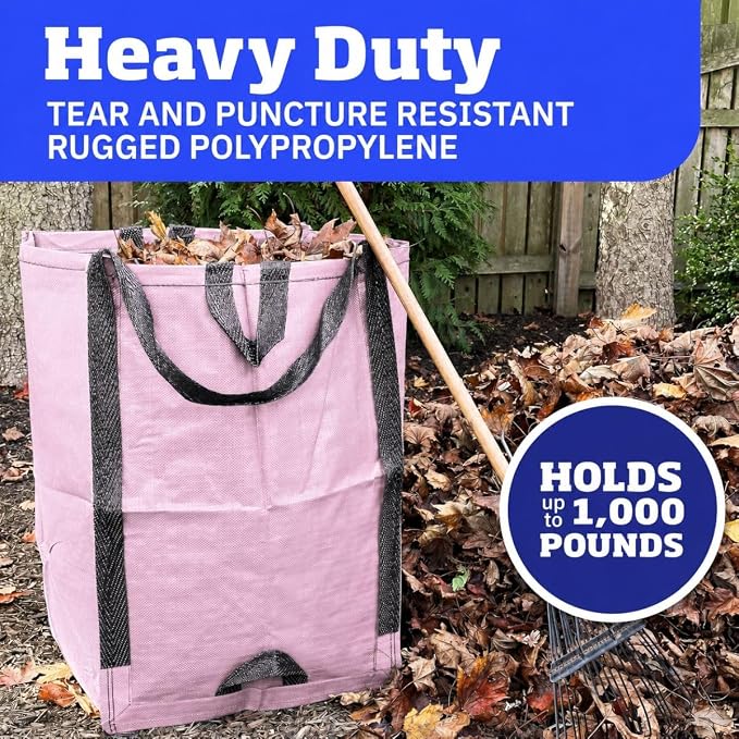 DURASACK Heavy Duty Home and Yard Bags 48-Gallon Reusable Self-Standing Lawn - Image 4