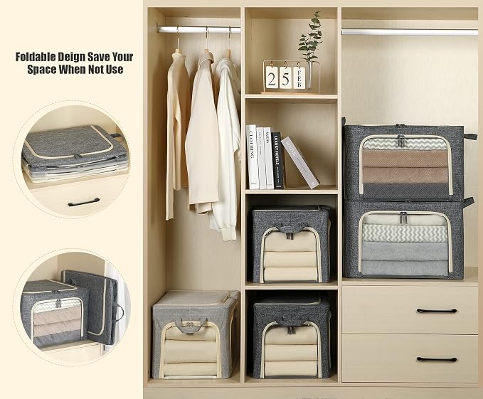 3 Opeings Large Clothes Storage Bins - Image 5