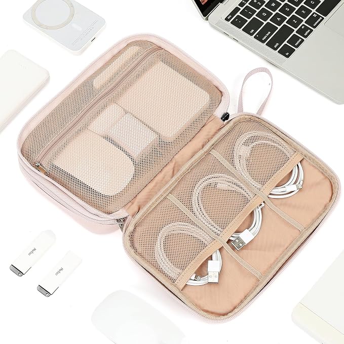 NISHEL Travel Cord Organizer Case, Double Layers Tech Electronic Bag, Essentials - Image 7