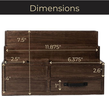 BLU MONACO | Wooden Mail Organizer - Image 6