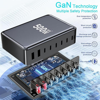 500W USB C Charger Block, Laptop Charger Adapter Compatible - Image 5