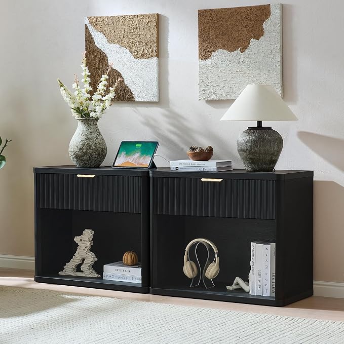 LEYAOYAO 31" Wide Fluted Nightstand - Image 8