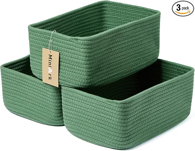Small Storage Baskets for Organizing | Closet Organizer Bins | Shelf Toy Basket by MiniArkStorageBasketsHome