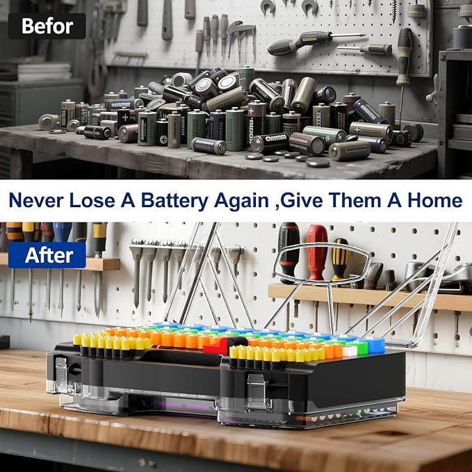 Battery Organizer Storage Holder Box Case - Image 4