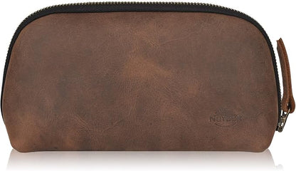 Leather Tech Pouch for Cables Chargers Phone | Tech Bag | Zipper Travel - Image 2