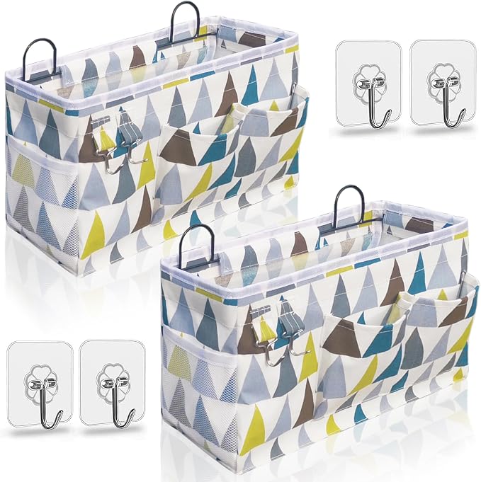 Kanrichu 2pcs Large Wall Hanging Organizer Bag, Linen Fabric Door Hanging by KANRICHU
