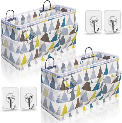 Kanrichu 2pcs Large Wall Hanging Organizer Bag, Linen Fabric Door Hanging by KANRICHU