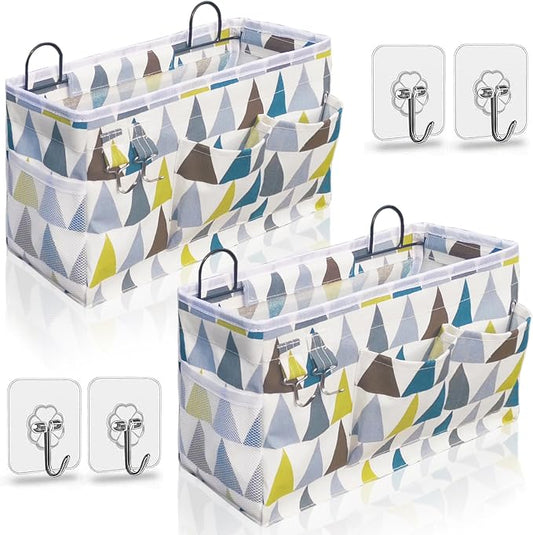 Kanrichu 2pcs Large Wall Hanging Organizer Bag, Linen Fabric Door Hanging by KANRICHU