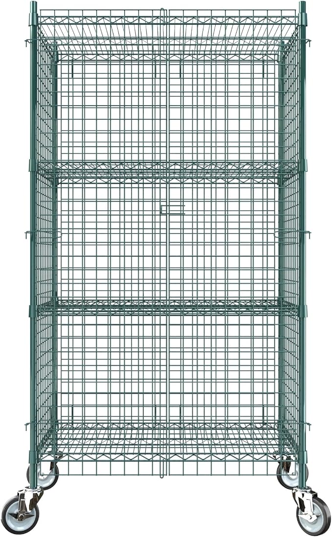 24"x36"x70" Metal Wire Green Security Heavy Duty Commercial NSF Certified by Krollen+Industrial
