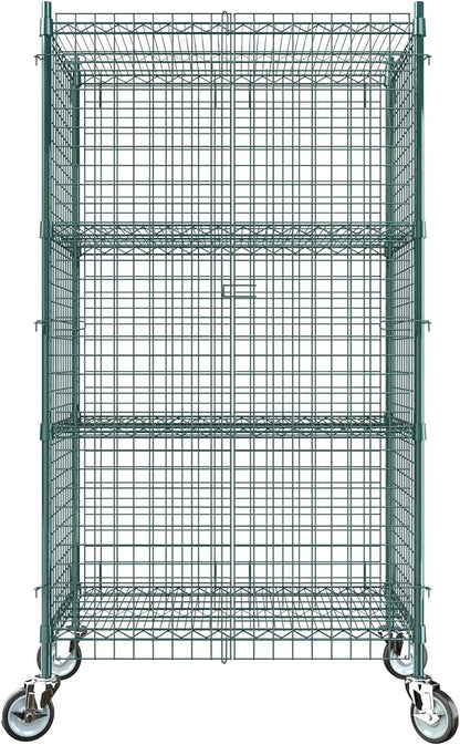 24"x36"x70" Metal Wire Green Security Heavy Duty Commercial NSF Certified by Krollen+Industrial