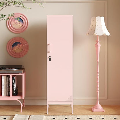 Pink Metal Locker Cabinet, 59.1" Lockable Storage Locker - Image 7