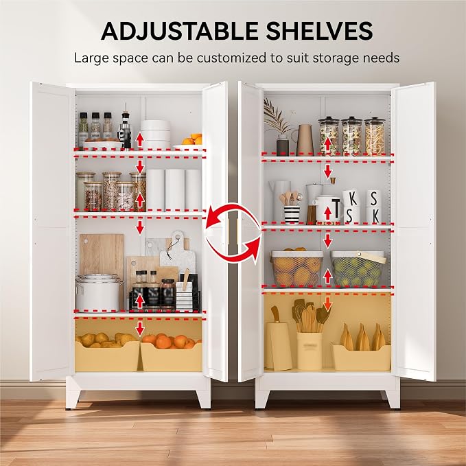 COFaR 61" Metal Pantry Cabinet - Image 5