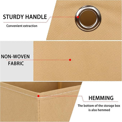 Foldable Storage Cubes Bins, 11 Inch Cloth Storage Cube Fabric Storage Box - Image 7