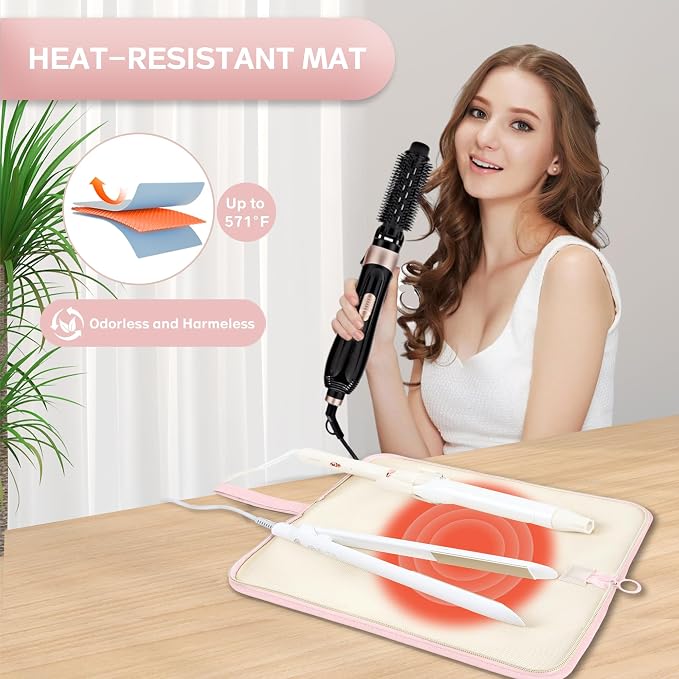 Hot Tools Organizer Heat Resistant Mat Case Hair Tools Holder Travel Bag - Image 4