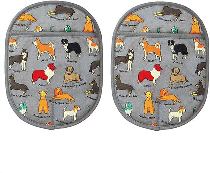 Pot Holders Set of 2 with Transparent Clear Silicone Shell and Nice Dog - Image 2