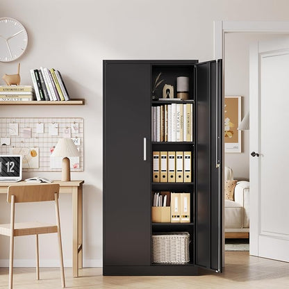 Metal Storage Cabinet with Locking Doors, Garage Utility Cabinet - Image 7
