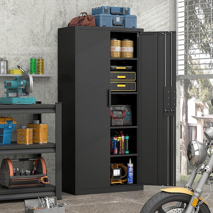 Metal Tall Storage Cabinet, Heavy Duty Locking Cabinets - Image 2