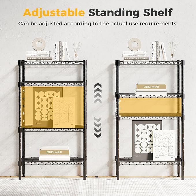 NEWBULIG 5-Tier Wire Storage Shelves, 200 lbs Heavy Duty Steel Rack, tool-free - Image 5