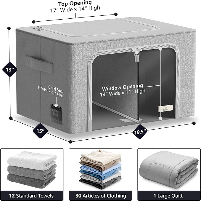 Sorbus Storage Bins with Divided Interior - Image 2