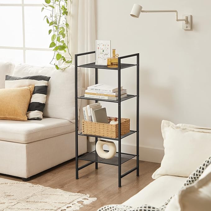 SONGMICS 4-Tier Storage Rack, Bathroom Shelf, Extendable Plant Stand - Image 9