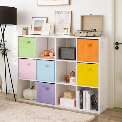 GRANNY SAYS 13 Inch Cube Storage Bins, Pastel Color, Colorful Fabric Storage - Image 2