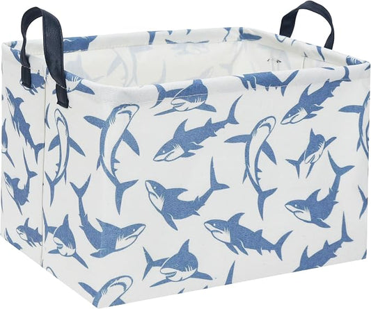 Rectangular Shark Basket Kids Baby Storage Basket Cute Kids Toy Storage Bin by TIBAOLOVER