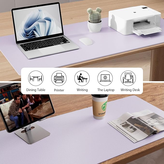 Aothia Large PU Leather Desk Pad Protector – Non-Slip Mouse Pad & Writing Mat - Image 6