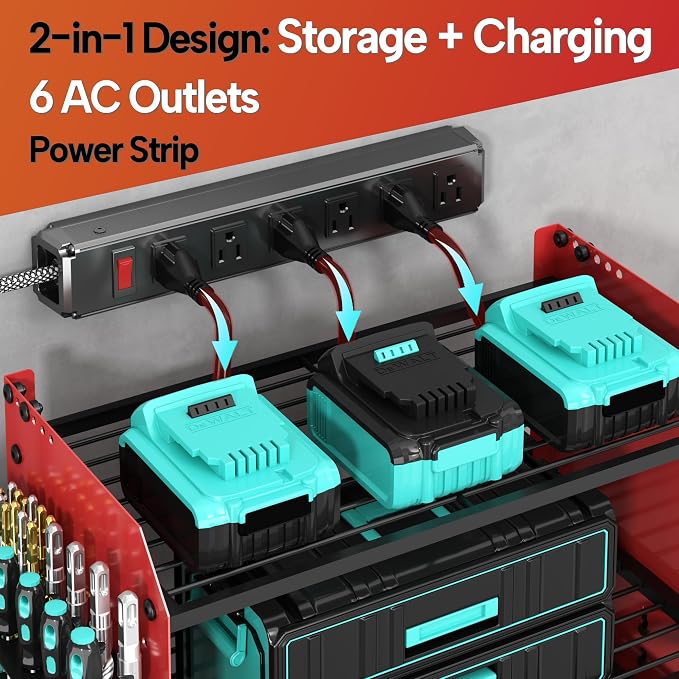 3 Layer Heavy Duty Power Tool Organizer Wall Mount - Image 2