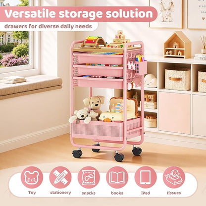 Metal Rolling Storage Cart - Image 2