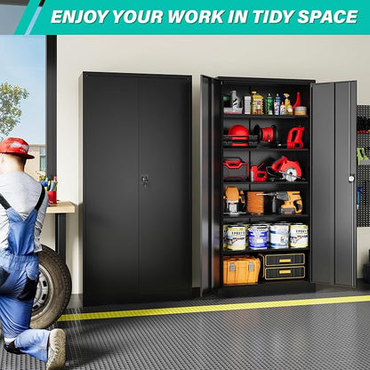 SISESOL Wide & Deep Metal Storage Cabinet - Image 3