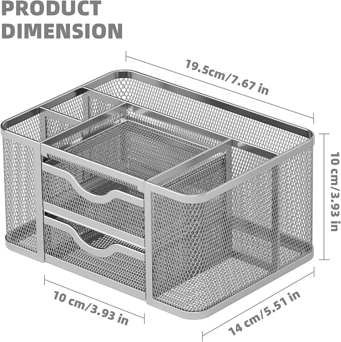 Marbrasse Mesh Desk Organizer, Pen Organizer - Image 4