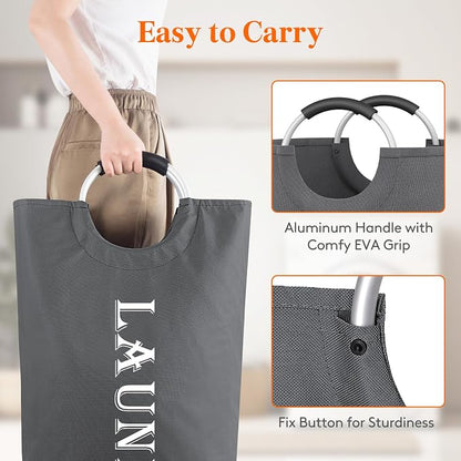 Lifewit 100L 2-Pack Large Laundry Basket, Collapsible Laundry Hamper - Image 3