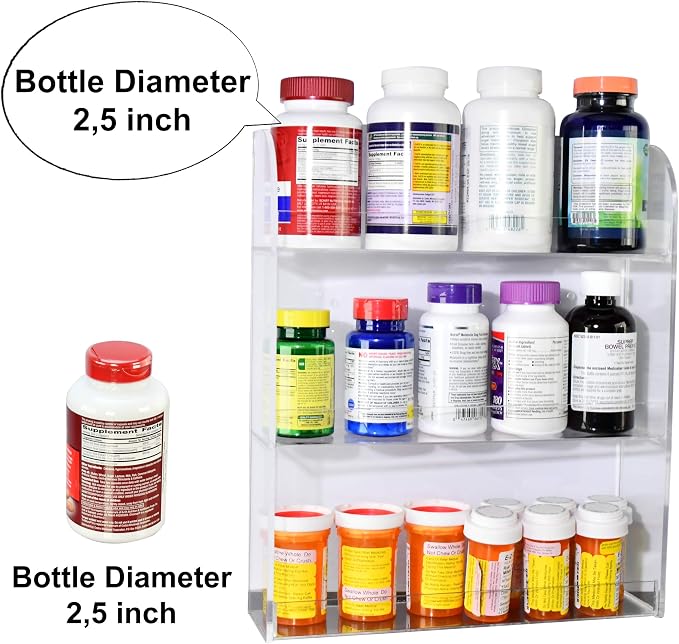AMT Acrylic Nail Polish Racks for the Wall. CLEAR Nail Polish Display. - Image 3