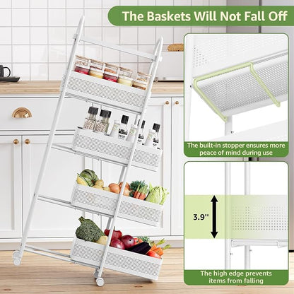 KINGRACK 5-Tier Slim Storage Cart - Image 4
