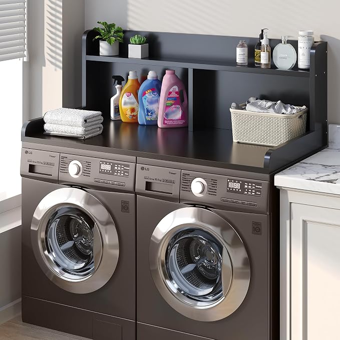 2-Tier Washer Dryer Countertop, 18.5" Raised Height Laundry Countertop - Image 7