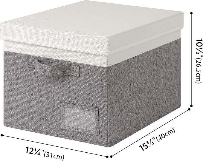 GRANNY SAYS Storage Bins with Lids, Linen Closet Storage Boxes, Collapsibe - Image 5