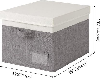 GRANNY SAYS Storage Bins with Lids, Linen Closet Storage Boxes, Collapsibe - Image 5