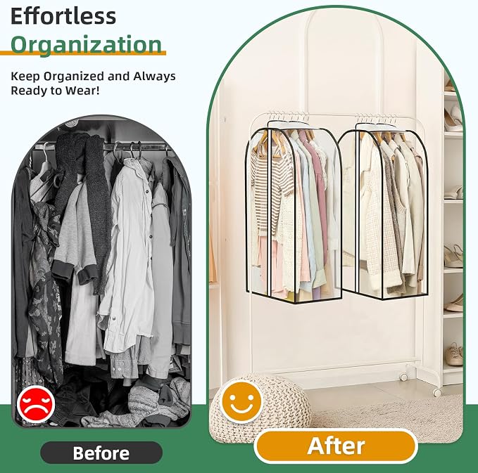 LANDNEOO 6 Pack Clear Garment Bags - Image 5