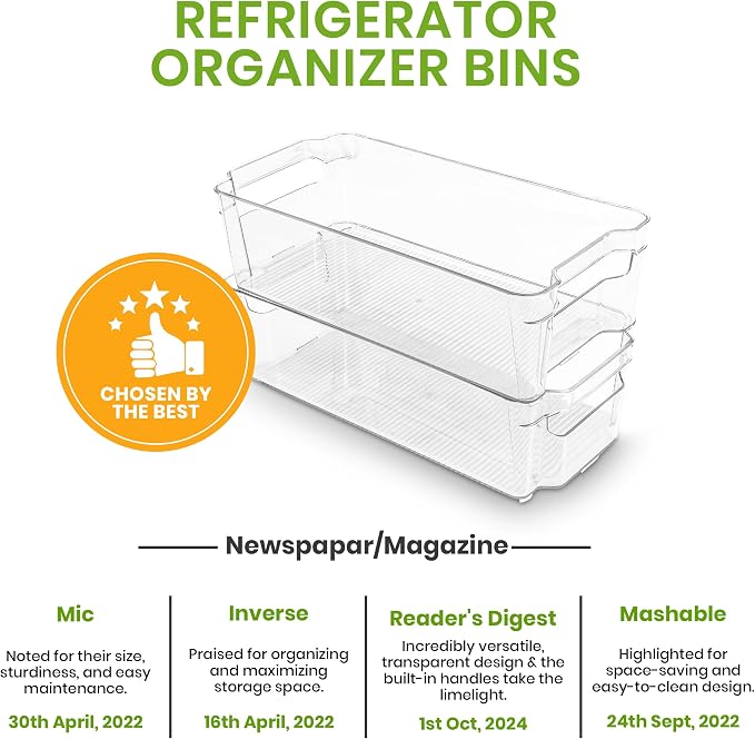 Utopia Home - Fridge & Refrigerator Organizer Bins, Kitchen Cabinets & - Image 8